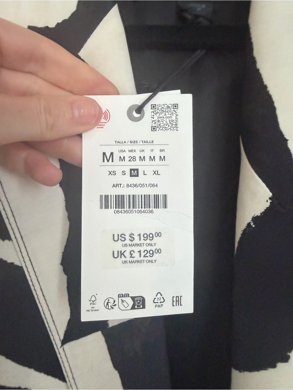 Zara Black & White Zebra Print Blazer — Women’s Statement Jacket - Picture 4 of 4